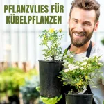 Kronly Flisas gėlių vazonams 2 m x 1 m + drenažo tinklelis 2 vnt. apsaugo nuo užmirkimo 50 g/m&sup2; piktžolių kontrolės audinys gėlių vazonui