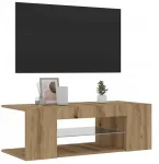 TV staliukas Tv spintelė su led ap&scaron;vietimu, dąb artisan, 9