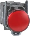Schneider Electric Harmony Xb4 signalinė lemputė, metalinė, paprastas lę&scaron;is, integruotas led, pramoninis valdymas, 230-240v ac, xb4bvm4, raudona