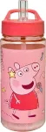Scooli Peppa Pig gertuvė vaikams su paveikslėliu - plastikinė gertuvė be Bpa - apie 500 ml talpos - su integruotu &scaron;iaudeliu - idealiai tinka darželiui ir mokyklai