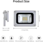 Bikuer 10 W &scaron;altai balta led prožektorius, itin ry&scaron;kus led prožektorius, lauko prožektorius, Ip65 atsparus vandeniui, 6000 K dienos &scaron;viesos baltumas, idealus sieninis &scaron;viestuvas, lauko ap&scaron;vietimas