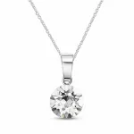 Diamond Sky Jewelry Sidabrinis kaklo papuo&scaron;alas moterims DiamondSky &bdquo;Classic&ldquo; su Swarovski kristalais
