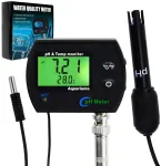 Continu 2 in 1 ph ir temperatūros matuoklis su keičiamu elektrodu ir ap&scaron;vietimu