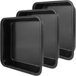 Gbachoose 3 dalių stačiakampių kepimo indų rinkinys, brownie kepimo forma, kepimo indas 20 x 20 cm, stačiakampė kepimo forma, kepimo indas kar&scaron;to oro gruzdintuvei, lazanijai, pyragams