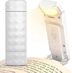 Skaitymo lempa-spaustukas knygai, įkraunama Usb skaitymo lemputė lovoje, 3 spalvų temperatūros ir 5 ry&scaron;kumo lygiai, naktinė lemputė knygų skaitytojams, vaikams, balta