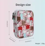 Looen 62 dalių mezgimo virbalų rinkinys 18 dydžių 2 mm - 10 mm spalvingi bambukiniai mezgimo virbalai su 44 dalių siūlų mezgimo "pasidaryk pats" amatų įrankių priedais, rožinis katinas, klasikinis