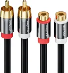 Deleycon Premium 7.5m Hq stereo audio Rca ilginimo laidas - 2x Rca lizdas į 2x Rca jungties ki&scaron;tuką - Metalinis - paauksuotas