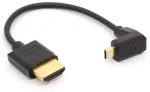 Micro Hdmi į Hdmi Kampinis Kabelis 15cm, 90&deg;