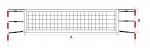Papl. teniso tinklas POKORNY Sport 8,5x1m 3mm 1vnt