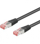 Goobay CAT 6 pataisinis kabelis, S/FTP (PiMF), juodas 10m LSZH be halogenų, varinis