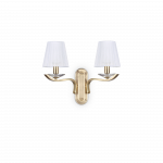Sieninis &scaron;viestuvas Ideal Lux Wall lamp with 2 lights PEGASO, E14, brass
