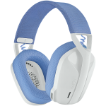 Žaidimų ausinės Logitech G435 Lightspeed, baltos/alyvų spalvos
