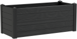 Teraplast Italija Teraplast 100x42x40cm vazonas su vandens rezervuaru Trama 002, antracito spalvos