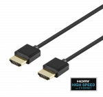 Itin plonas HDMI kabelis DELTACO 4K UHD, 1m, juodas / HDMI-1091-K / 00100017