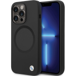 Apple iPhone 14 Pro Max BMW Signature Liquid silikoninis dėklas MagSafe (BMHMP14XSILBK2) juodos spalvos