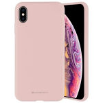 Mercury Silikoninis Apple iPhone 15 Pro Max 6,7" dėklas telefonui rožinės ir smėlio spalvos
