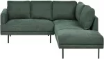 Beliani BREDA kampinė sofa 4 asmenims, tamsiai žalia, kairinė