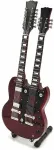 Indominiguitars Led Zeppelin mini gitara &ndash; Jimmy Page dvigubo grifo, kolekcinė, rankų darbo