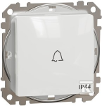 Schneider Electric SCHNEIDERE "varpelio" mygtukas Schneider Sedna Design SDD211131 IP44 baltas dizainas ir elementai