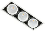 54W LED įleidžiamas &scaron;viestuvas VERTICO TRIPLE, baltos/juodos sp., 3000K