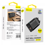 Blavec laidinis įkroviklis BC-5 GaN - USB + Typ C - PD QC 45W 3A (TCBC5G-UCB453A) juodos spalvos