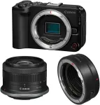 Canon EOS R50 V + RF-S 18-45mm F4.5-6.3 IS STM + Mount Adapteris EF-EOS R (Juodas)