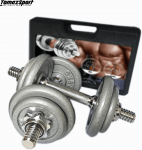 Thoms Reguliuojamo Svorio Plieninių Hantelių Rinkinys Tomaz Sport Steel Power 2x10 kg