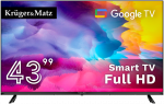 Televizorius Kruger & Matz 43' FHD Google TV, DVB-T2/S2/T/C H.265 HEVC