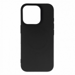 Hurtel MagSafe Compatible Liquid Silicone dėklas skirtas Apple iPhone 17 - juodos spalvos