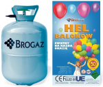 Helio dujų balionas balionams, 13,6 l, 0,4 m&sup3;, mėlyna