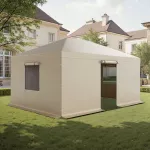 Žieminis pavėsinės uždangalas, tvirtas vandeniui atsparus pavėsinės uždangalas, visų oro sąlygų pavėsinės uždangalas, 3.68 x 4.9 m pavėsinės uždangalas, lauko pavėsinės pastogė