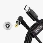 Fusion Accessories "Fusion" ne&scaron;iojamojo kompiuterio USB-C įkrovimo kabelis su Asus 5.5 x 2.5 mm | 18,5 V-20 V | 100 W | 1,8m