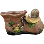Besk Sodo dekoracija Sraigė ant bato, 21x9x11cm