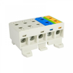 Elektro Plast 48.35516 Paskirstymo blokas-&scaron;akos 5x3 polių AL/CU 5x16mm2 plok&scaron;čias montavimas ir TH bėgis WLZ35/5x16/sssnz 48.35516