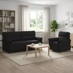 Sofa Sofos komplektas 2 vnt. Juoda Audinys