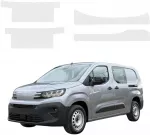 GrizzGlass Bespalvė techninė danga HeavyDuty Clear ant slenksčių, skirta Peugeot Partner (2018-2026) [4w1] (GRZ22518)