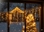 LED varveklių užuolaida, 500 LED, 20 m, &scaron;iltai balta