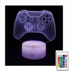 Bez Marki Naktinė lempa 3D LED PAD XBOX KONTROLER LAMPA 16 KOLOR&Oacute;W + Pultas