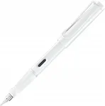 Lamy Safari 0B1 All Baltas plunksnakočiai ra&scaron;ikliai, 6 spalvoti žiedai, F plunksna, balti (LY4040702)
