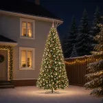 Dirbtinė lankstoma Kalėdų eglutė su žaisliukais 400 cm 600 LED