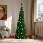 I&scaron;skleidžiama Kalėdų eglutė su LED lemputėmis 180 cm 150 LED