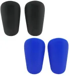 Nhpy 4 &scaron;onų apsaugų rinkinys, 9 x 6 cm, mini &scaron;onų apsaugos, mažos &scaron;onų apsaugos, mini &scaron;onų apsaugos, futbolas, futbolo &scaron;onų apsaugos berniukams ir mergaitėms, grafiti "pasidaryk pats" (juoda/mėlyna)