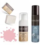 Coccine zom&scaron;os odos priežiūros rinkinys: renovatorius, trintukas, putos, rožinis, 75 ml