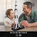 Nasa - 3d dėlionė Apollo Saturn V Rocket | 3d dėlionė vaikams | 3d dėlionė suaugusiems | modelių rinkinys suaugusiems | 3d dėlionė vaikams nuo 8 metų | 136 detalės | 3d dėlionė