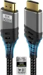Cuszwee hdmi kabelis, hdmi 2.1 ultra kabelis 48 gbps didelės spartos 8k @ 60hz 4k @ 120hz 7680p earc hdcp 2.2 & 2.3 dts:x dinaminis hdr dolby atmos suderinamas su ps5/4/3, hdtv, ethernet, XBOX series x/s, pc