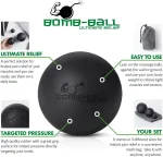 Ultimate Relief Bomb Ball juodas masažinis kamuoliukų rinkinys &ndash; fascia + lacrosse kamuoliukai skirti raumenų atpalaidavimui, savimasažui, fascia treniruotėms + trigerinių ta&scaron;kų terapijai