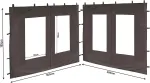 Quick star 2 &scaron;oninės sienelės i&scaron; polietileno su langu 300 x 195 cm pavėsinei 3 x 3 m, &scaron;oninė sienelė, antracito spalvos ral 7012