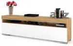 TV staliukas Krak Meble Ąžuolo Craft ir balta Tv spintelė komoda, pastatoma, 160 cm