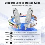Usb atmintinė, skirta iphone 256 gb, mfi sertifikuota, xaytrre atmintinė 3 viename, atmintinė usb 3.0, nuotraukų atmintinė, flash atmintinė, skirta ios, ipad, otg android mobiliesiems telefonams, ne&scaron;iojamam kompiuteriui, pc (sidabrinė)