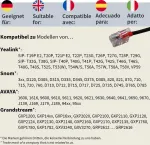 Gequdio vienas rj kabelis - suderinamas su yealink, snom, avaya, grandstream telefonu